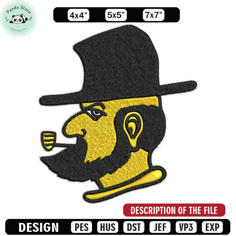 Appalachian State logo embroidery design, Sport embroidery, logo sport embroidery,Embroidery design, NCAA embroidery.jpg