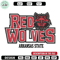 Arkansas State wolves embroidery design, NCAA embroidery, Sport embroidery, logo sport embroidery, Embroidery design.jpg