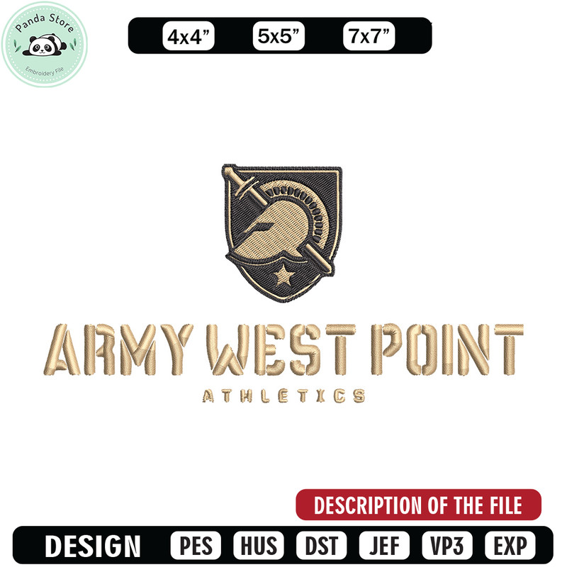Army Black Knights Logo embroidery design, NCAA embroidery, Sport embroidery,Logo sport embroidery,Embroidery design.jpg