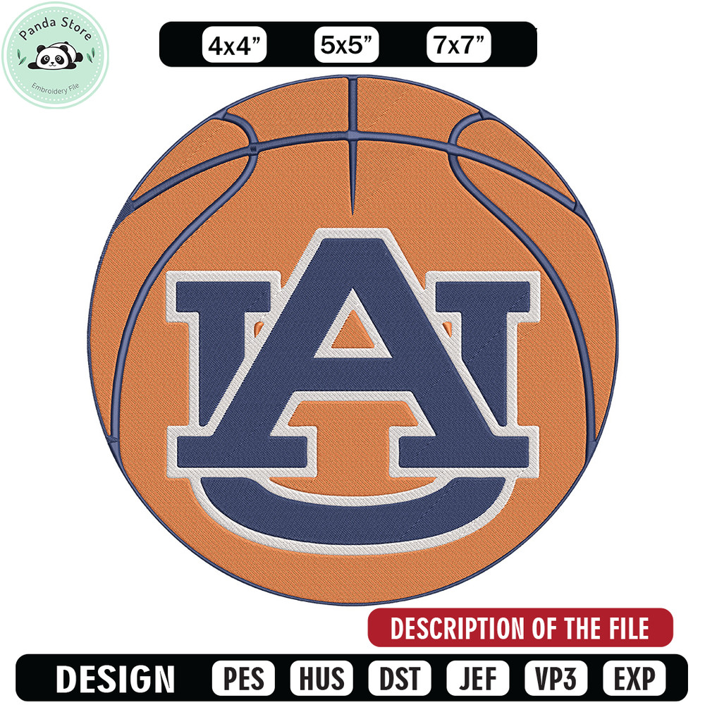 Auburn University logo embroidery design, NCAA embroidery, Sport embroidery,Embroidery design,Logo sport embroidery.jpg