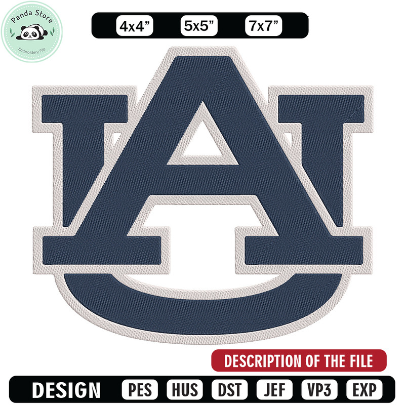 Auburn University logo embroidery design, NCAA embroidery,Sport embroidery,Logo sport embroidery,Embroidery design.jpg