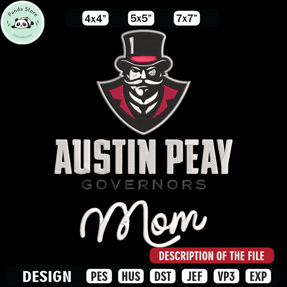 Austin Peay State logo embroidery design, NCAA embroidery, Sport embroidery, logo sport embroidery, Embroidery design.jpg