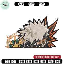 bakugo peeker embroidery design, mha embroidery, embroidery file, anime embroidery, anime shirt, digital download 1