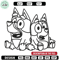 Bluey Bingo Coloring Pages Embroidery, Bluey Embroidery, Embroidery File, cartoon design, logo shirt, Digital download.jpg