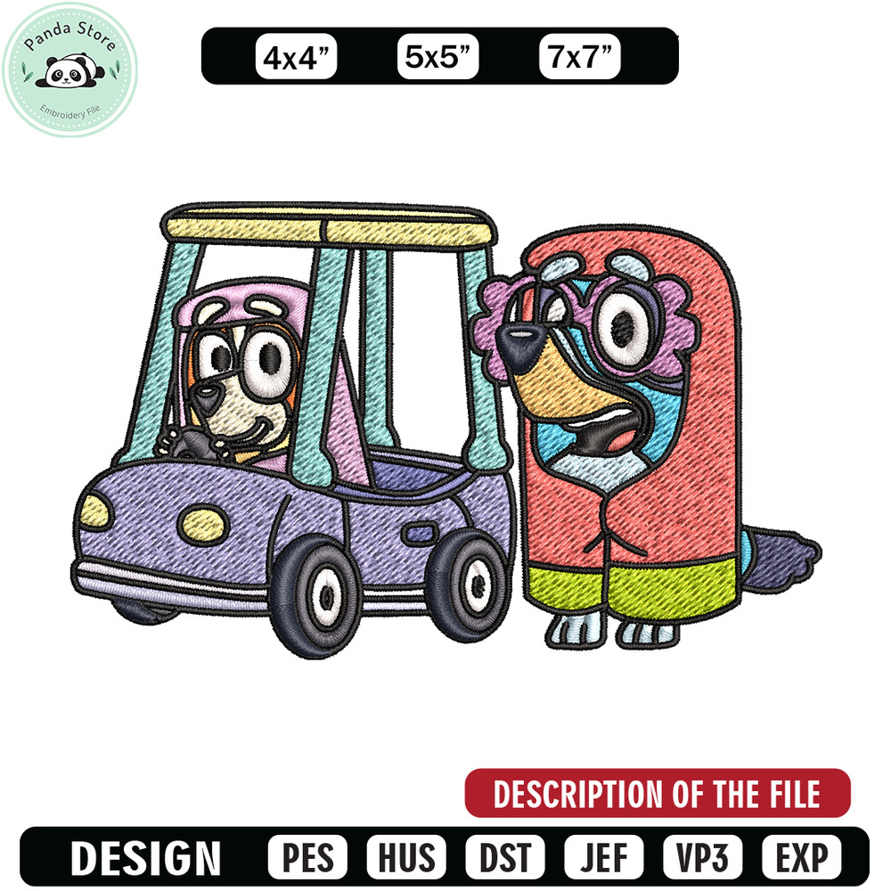 Bluey bingo Embroidery design, Bluey Embroidery, Embroidery File, cartoon design, cartoon shirt, Digital download.jpg