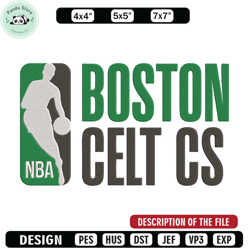 Boston Celtics logo embroidery design, NBA embroidery, Sport embroidery, Logo sport embroidery, Embroidery design 1.jpg