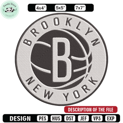brooklyn nets basketball embroidery design, nba embroidery,sport embroidery, logo sport embroidery, embroidery design