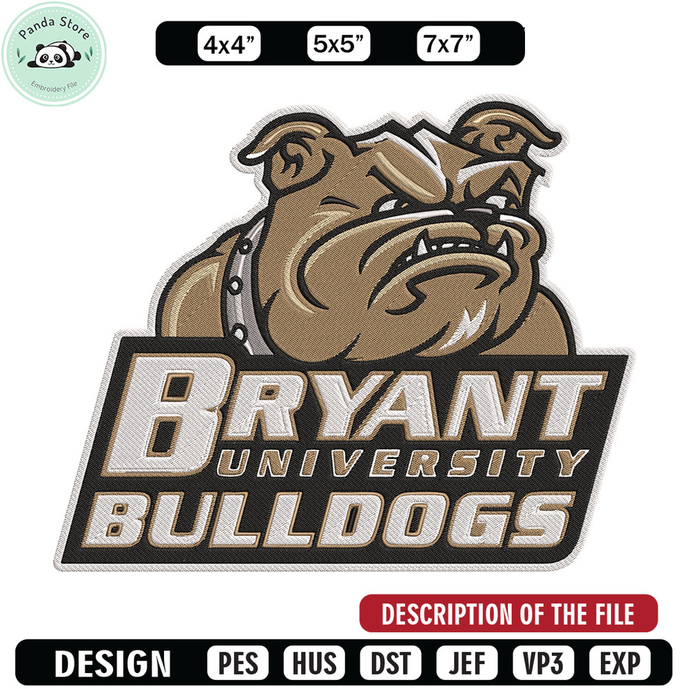 Bryant Bulldogs mascot embroidery design, NEC embroidery,Sport embroidery, logo sport embroidery, Embroidery design.jpg