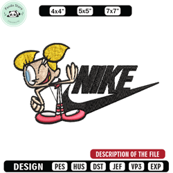 bubbles cartoon nike embroidery design, bubbles cartoon embroidery, nike design, embroidery file, instant download