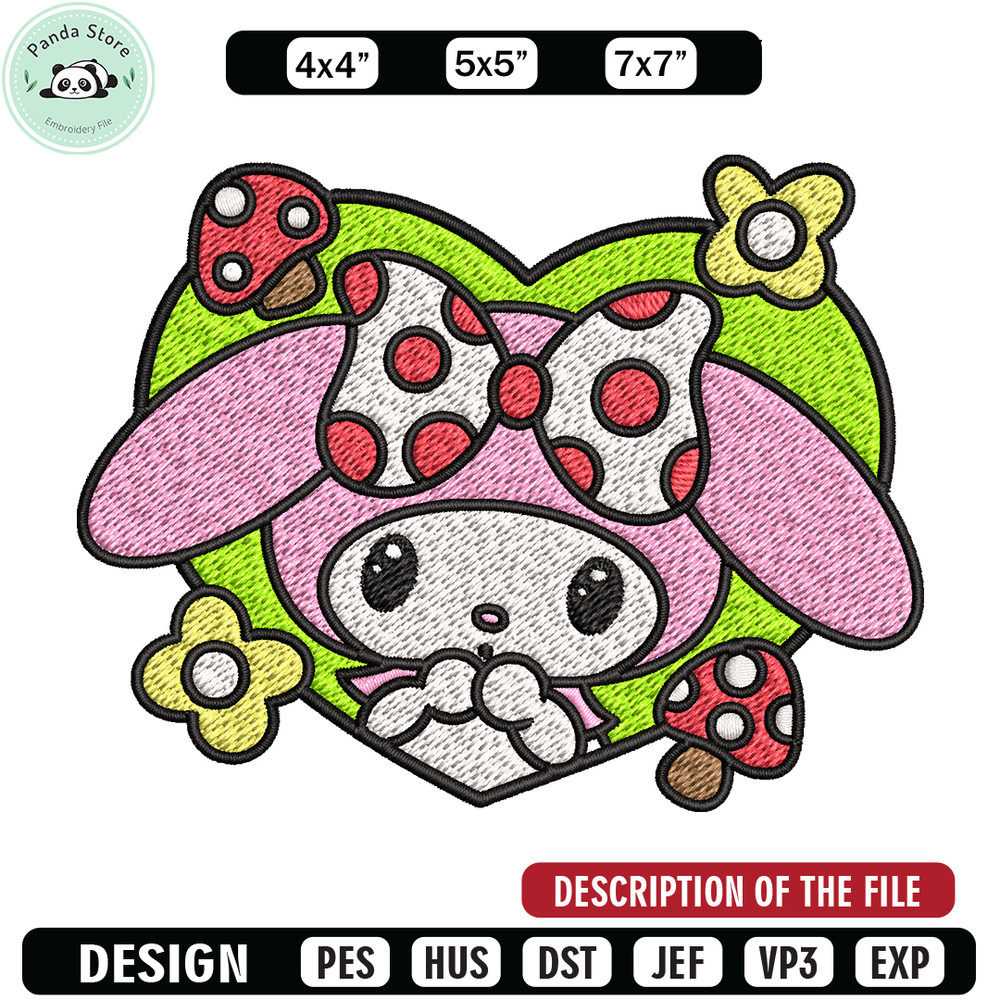 Bunny cute cartoon Embroidery design, Bunny cute Embroidery, cartoon design, Embroidery File, Instant download.jpg