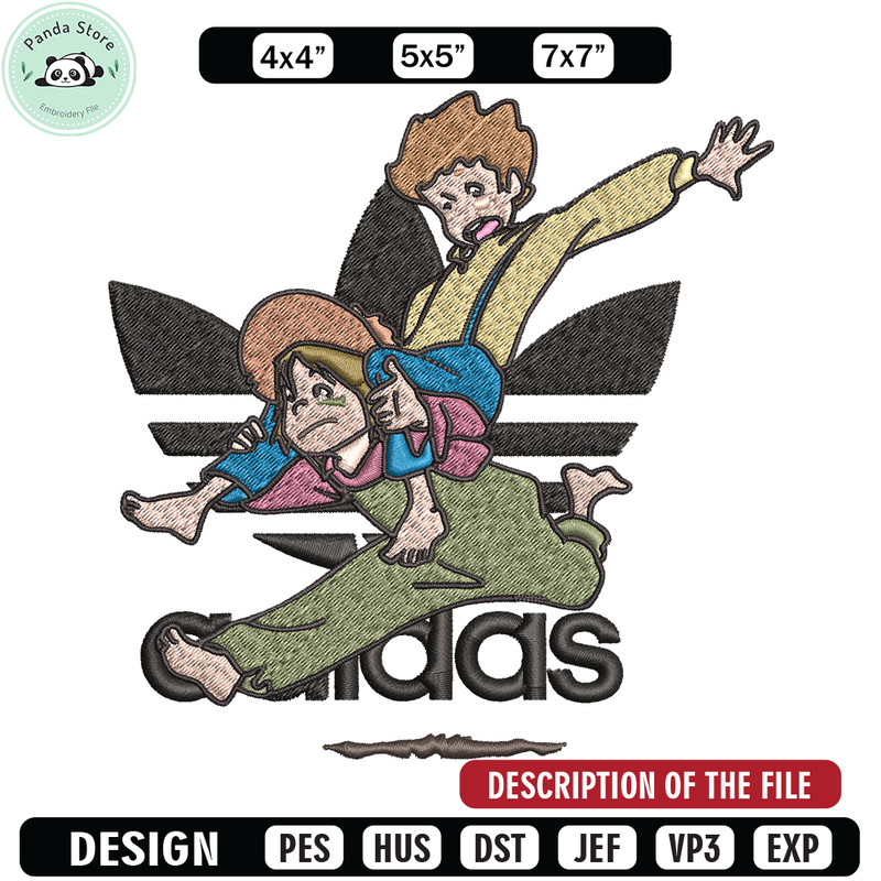 Cartoon adidas Embroidery Design, Adidas Embroidery, Embroidery File, Cartoon Embroidery, Logo shirt, Digital download.jpg