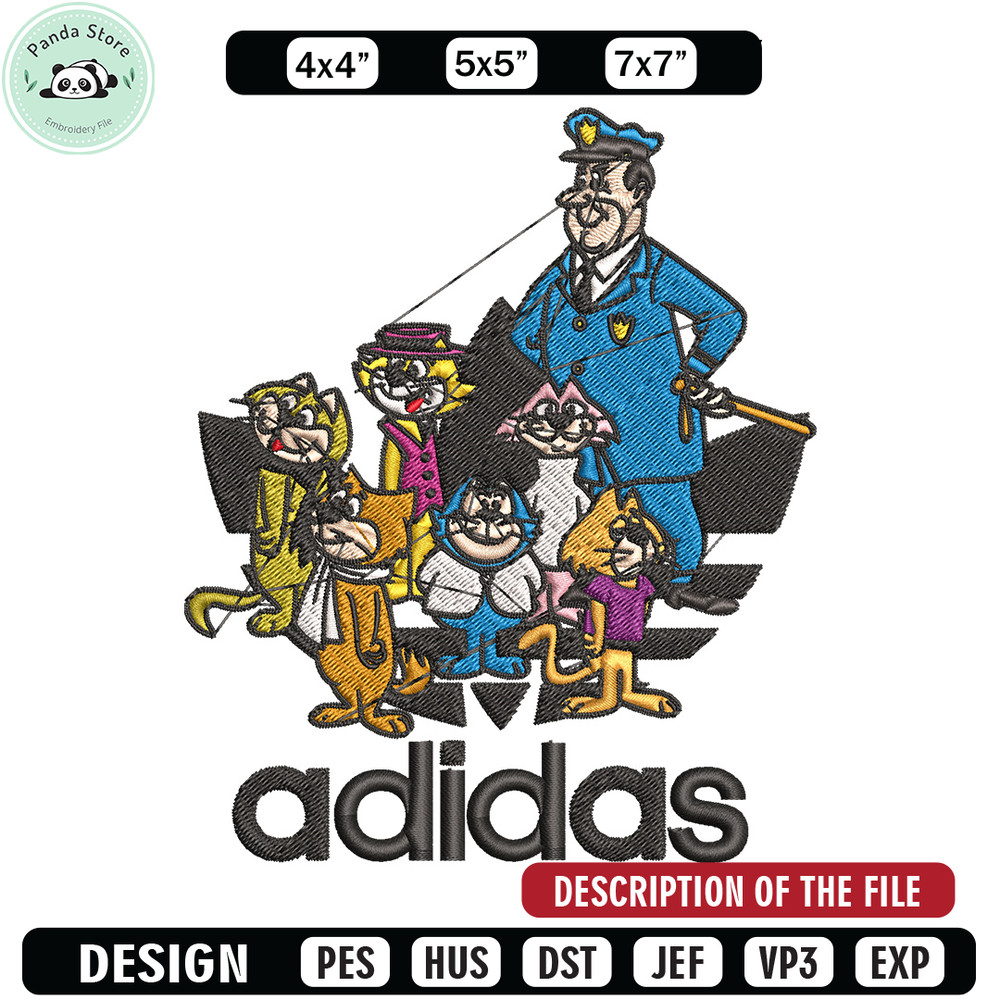 Cartoon cat Embroidery Design, Adidas Embroidery, Embroidery File, Cartoon Embroidery, Logo shirt, Digital download.jpg