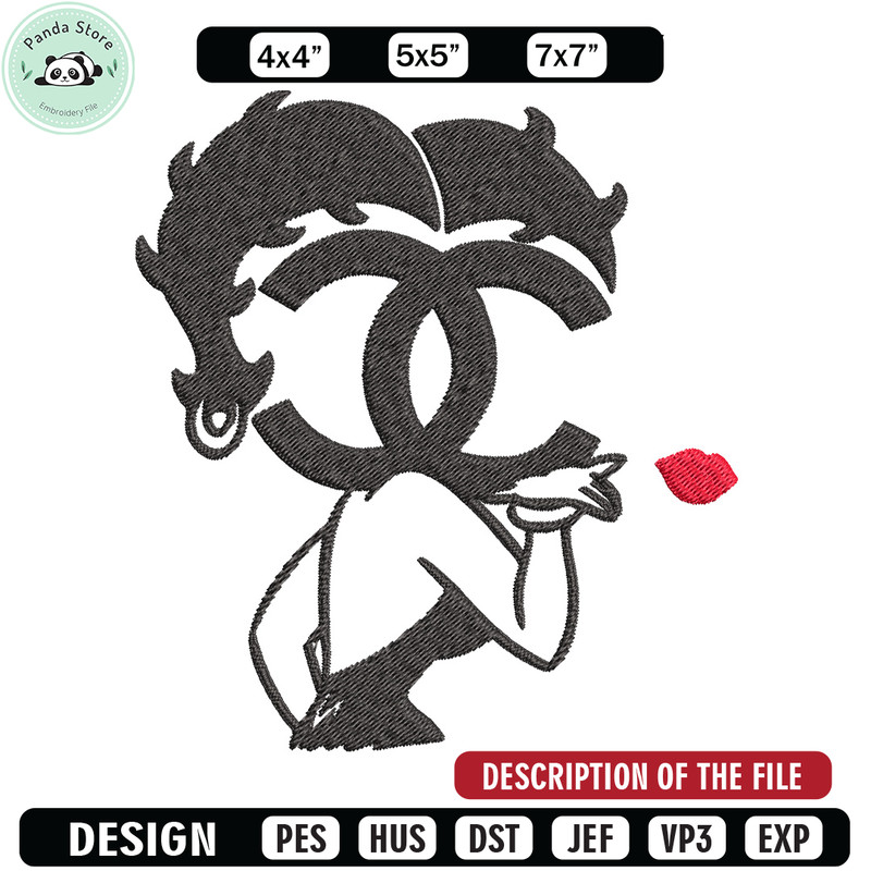 Cartoon girl gucci Embroidery Design, Gucci Embroidery, Brand Embroidery, Embroidery File, Logo shirt, Digital download.jpg