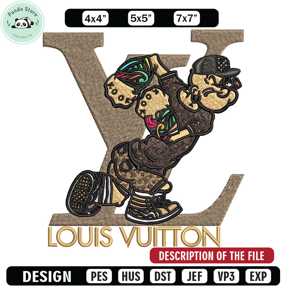 Cartoon man lv Embroidery Design, LV Embroidery, Embroidery File, Logo shirt, Sport Embroidery, Digital download.jpg