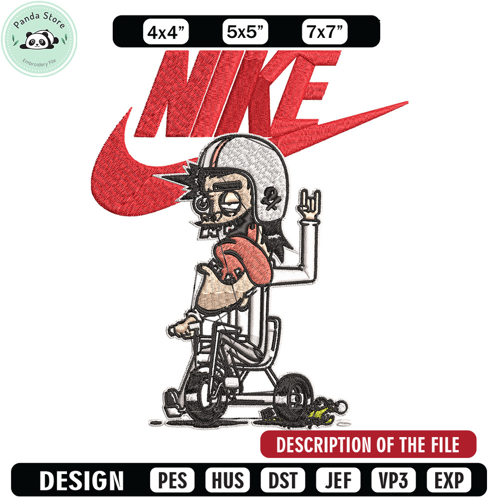 Cartoon Nike Embroidery design, Cartoon funny Embroidery, Nike design, Embroidery file, logo shirt, Instant download.jpg