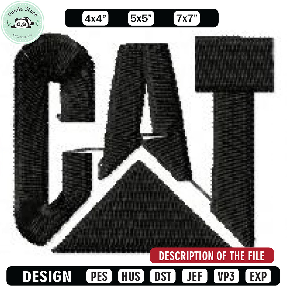 Cat logo embroidery design, Embroidery design, Sale design, Embroidered shirt, Logo Embroidered, digital download.jpg