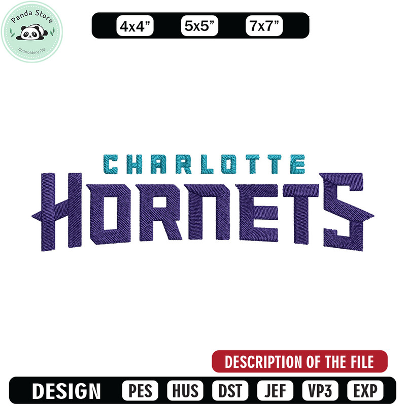 Charlotte Hornets logo embroidery design,NBA embroidery, Sport embroidery, Embroidery design,Logo sport embroidery.jpg