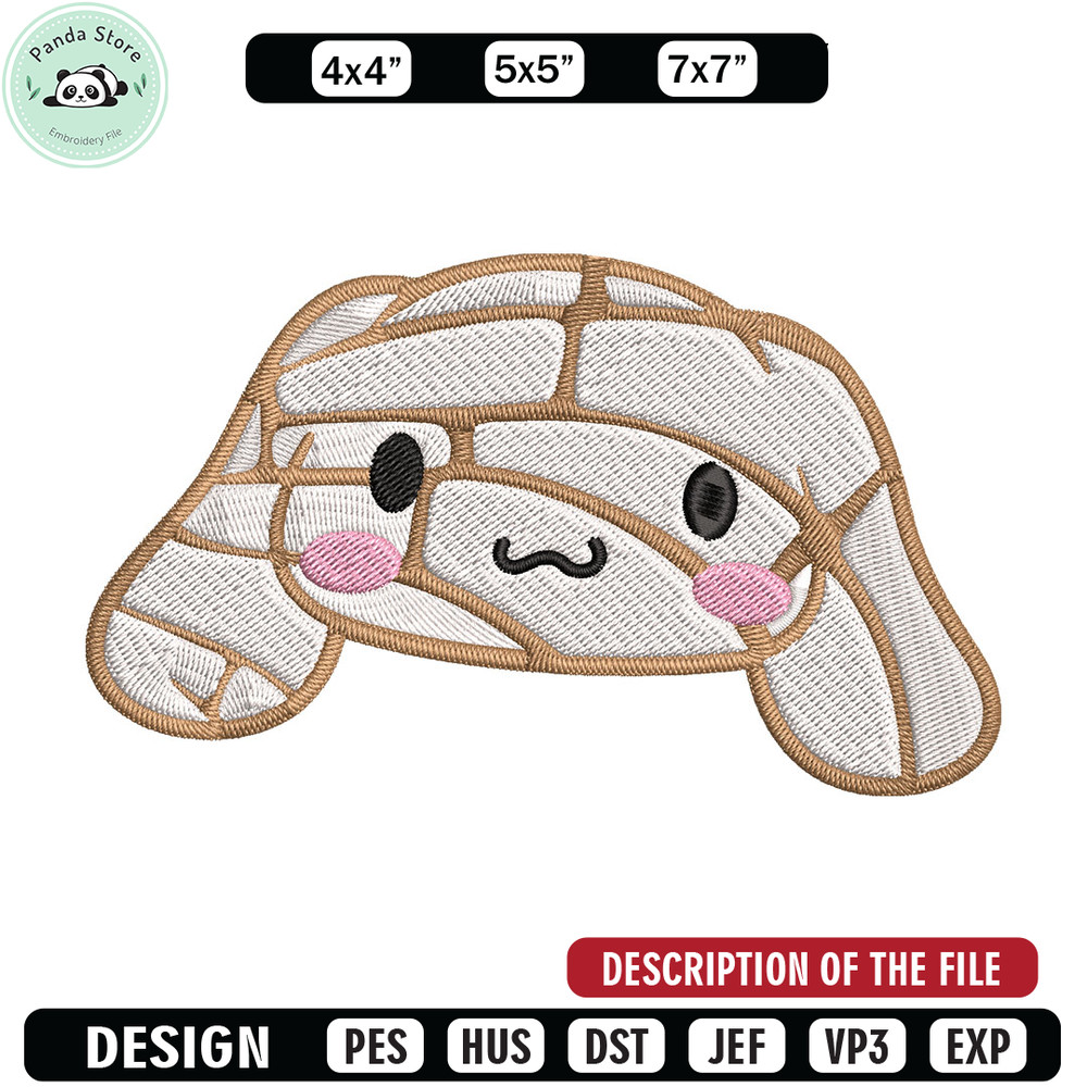 Cinnamoroll Mummy Embroidery Design, Cinnamoroll cartoon Embroidery, Embroidery File, Cartoon shirt, Digital download.jpg