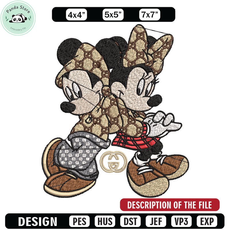 Couple gucci mouse Embroidery Design, Gucci Embroidery, Embroidery File, Logo shirt,Sport Embroidery, Digital download.jpg