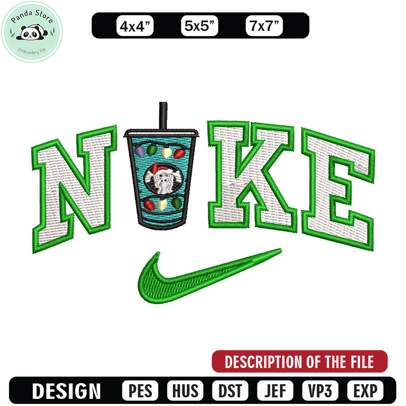 Cup green x nike embroidery design, Cup embroidery, Nike design, Embroidery shirt, Embroidery file, Digital download.jpg