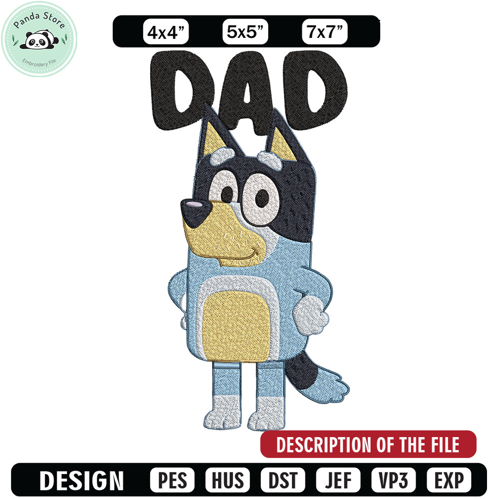 Dad bluey Embroidery, Bluey Cartoon Embroidery, cartoon Embroidery, Embroidery File, cartoon shirt, digital download.jpg