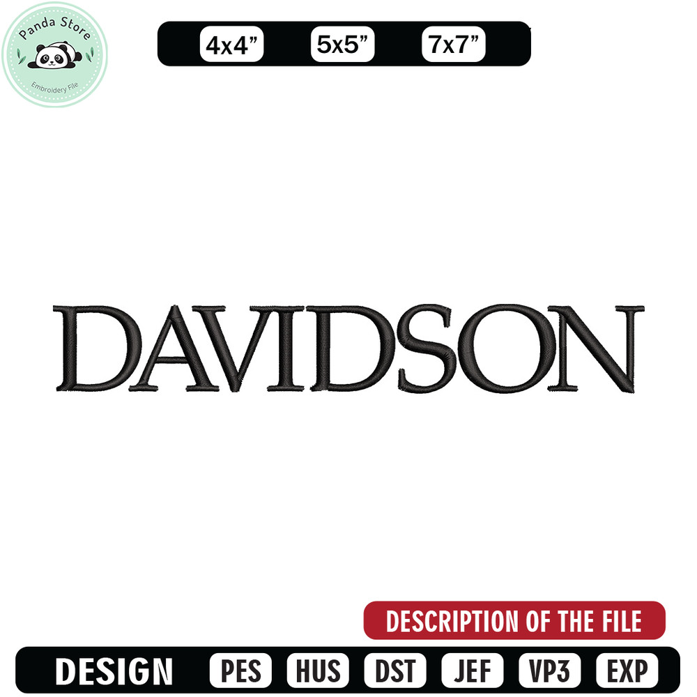 Davidson logo embroidery design, Logo embroidery, Sport embroidery, logo sport embroidery, Embroidery design 1.jpg