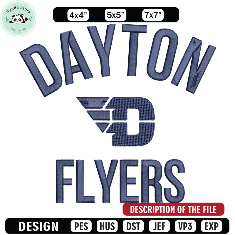 Dayton Flyers logo embroidery design, Basketball embroidery, Sport embroidery, logo sport embroidery, Embroidery design.jpg