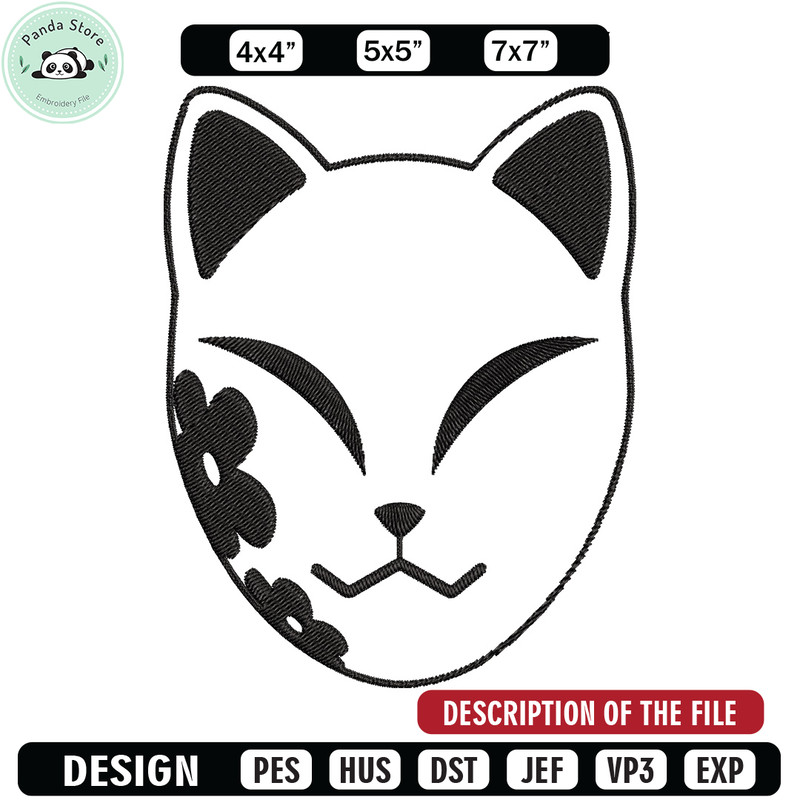 Demon Slayer mask Embroidery Design, Demon slayer Embroidery, Embroidery File, Anime Embroidery, Digital download.jpg