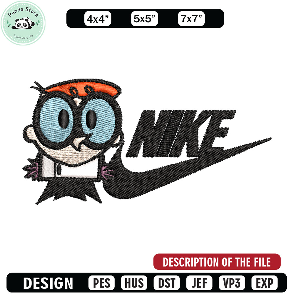 Dexter cartoon Nike Embroidery design, Dexter cartoon Embroidery, Nike design, Embroidery file, Instant download.jpg