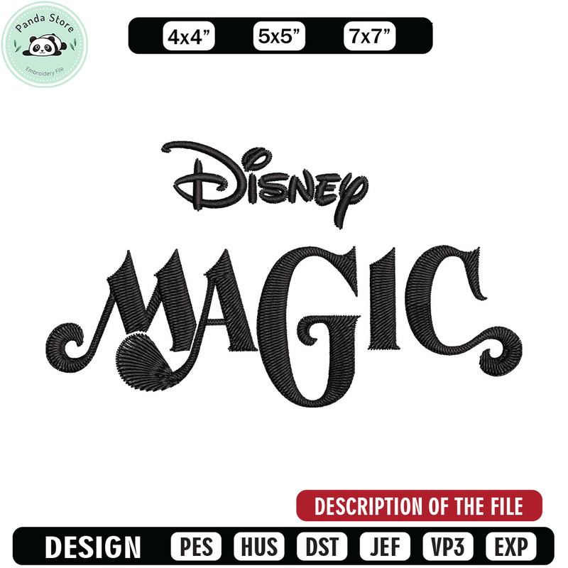 Disney Magic Embroidery Design, Disney logo Embroidery, Embroidery File, Embroidery design, Digital download.jpg