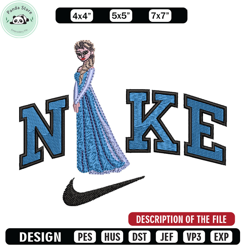Elsa x nike Embroidery Design, Dinsey Embroidery, Brand Embroidery, Embroidery File, Logo shirt, Digital download.jpg