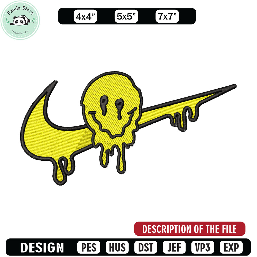 Emoji smile nike embroidery design, Emoji embroidery, nike design, embroidery file, logo shirt, Digital download.jpg