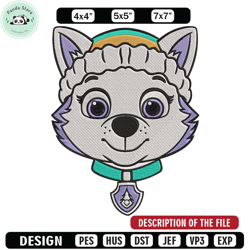 Everest Dog Embroidery Design, Paw Patrol Embroidery, Embroidery File,Anime Embroidery, Anime shirt,Digital download.jpg