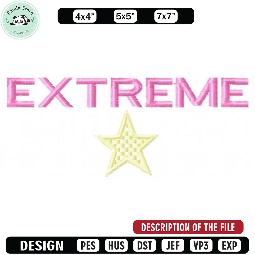 Extreme embroidery design, Embroidery design, Sale design, Embroidered shirt, Logo Embroidered, digital download.jpg