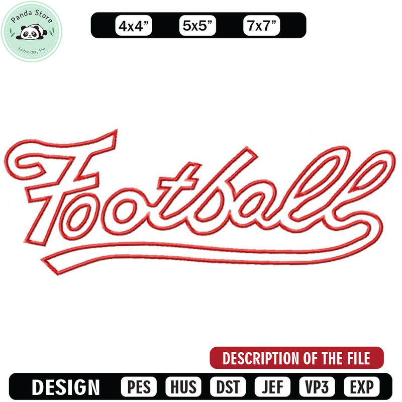 Football logo embroidery design, Embroidery design, Sale design, Embroidered shirt, Logo Embroidered, digital download.jpg