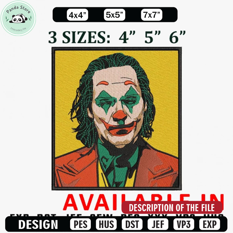 Frame joker embroidery design, Brand design, Embroidered shirt, Brand shirt, Brand Embroidery, digital download.jpg