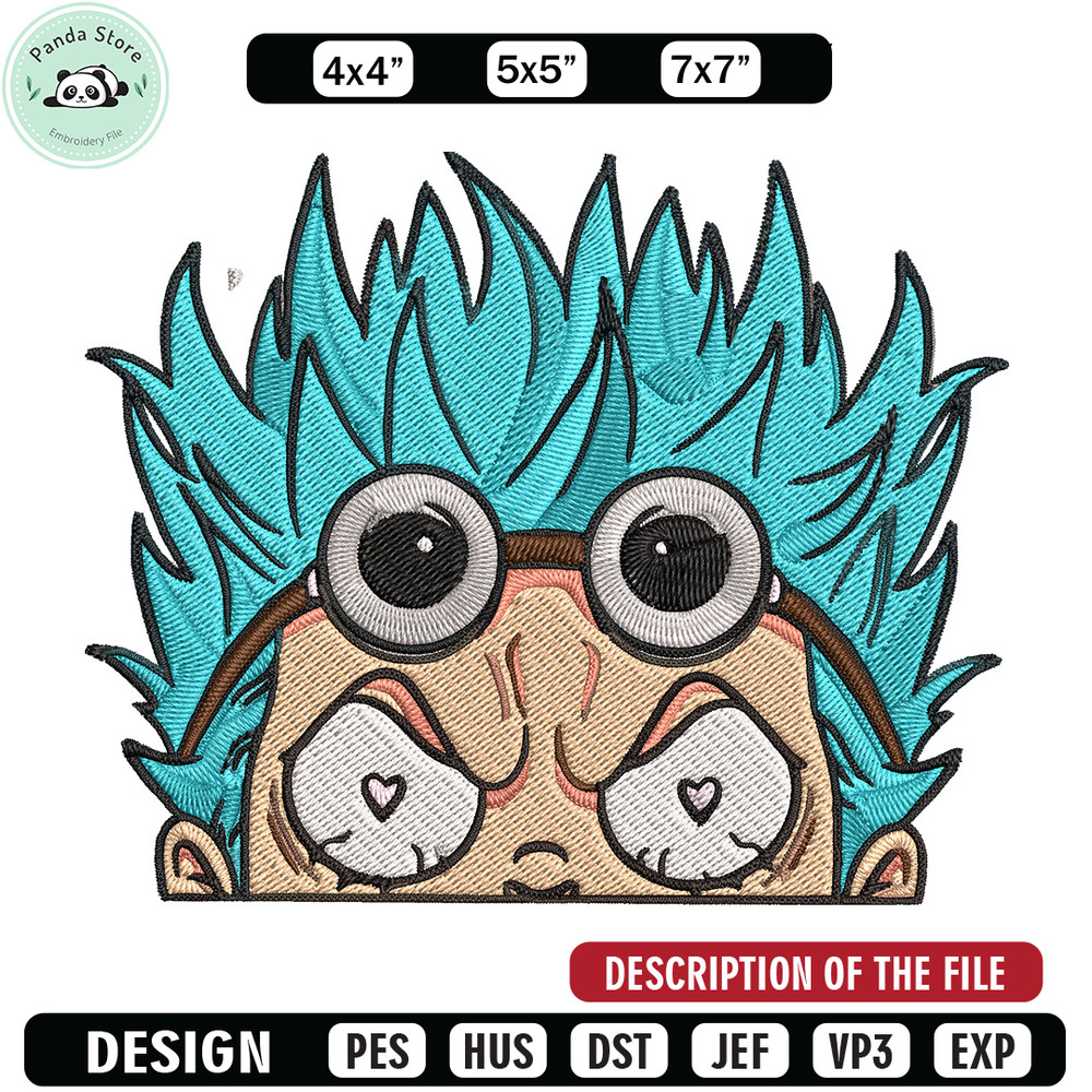 Franky Peeker Embroidery Design, One piece Embroidery, Embroidery File, Anime Embroidery, Anime shirt, Digital download.jpg