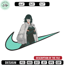 fubuki x nike embroidery design, one punch man embroidery,embroidery file,nike embroidery,anime shirt,digital download