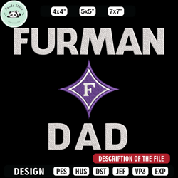 furman paladins logo embroidery design, ncaa embroidery, embroidery design, logo sport embroidery,sport embroidery