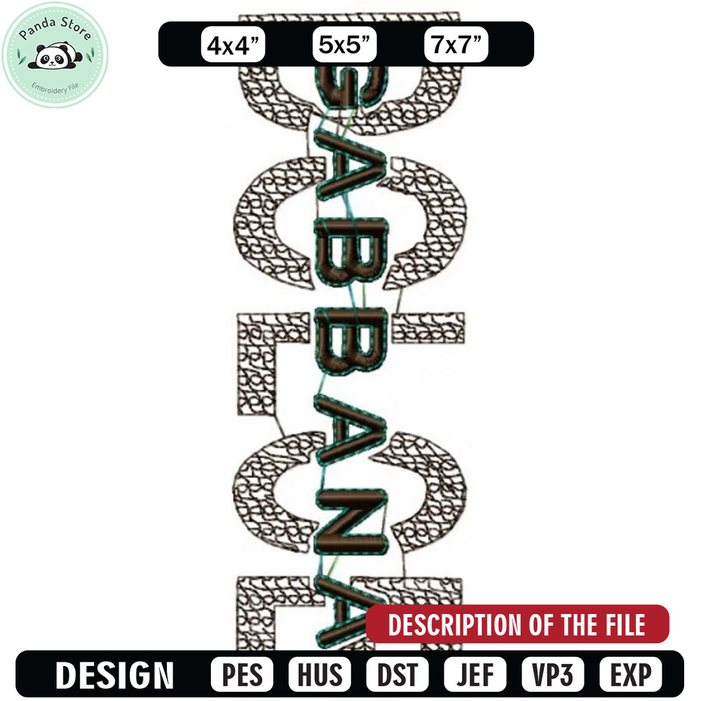 Gabbana logo embroidery design, Brand design, Embroidered shirt, Brand shirt, Brand Embroidery, digital download.jpg