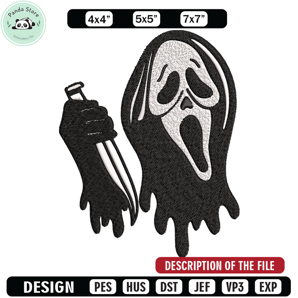 Ghost face knife Embroidery design, Horror Embroidery, Embroidery File, logo design, logo shirt, Digital download.jpg