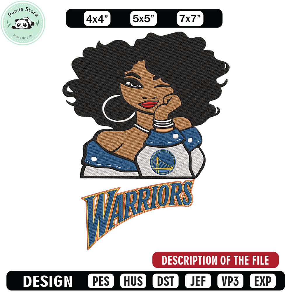 Golden State Warriors girl embroidery design, NBA embroidery,Sport embroidery, Embroidery design,Logo sport embroidery.jpg