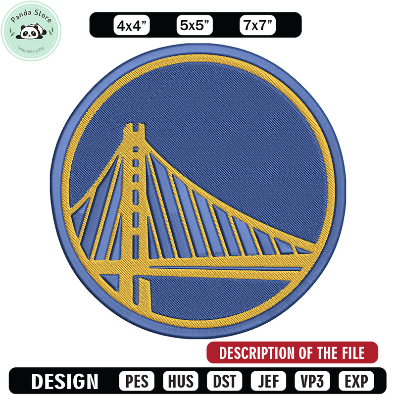 Golden State Warriors logo embroidery design, NBA embroidery,Sport embroidery, Embroidery design,Logo sport embroidery 1.jpg