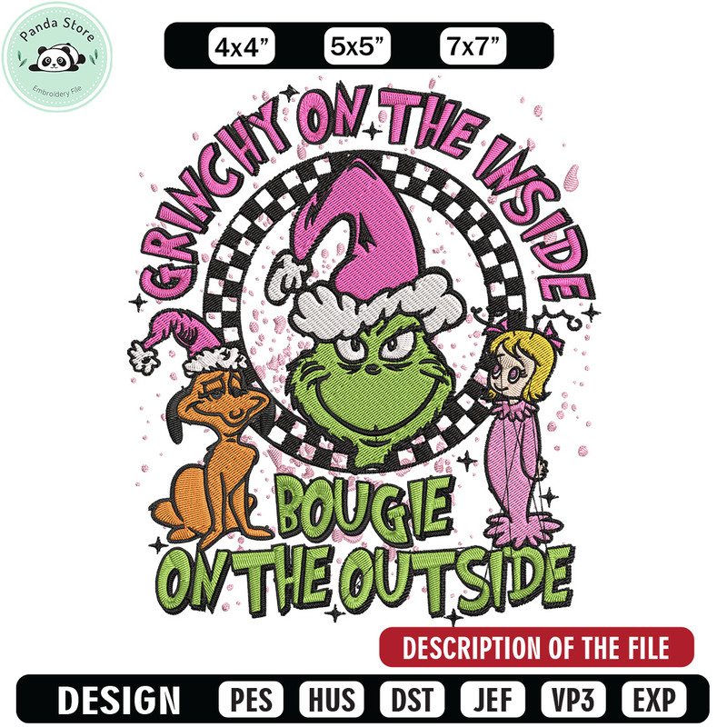 Grinch on the inside Embroidery Design, Grinch Embroidery, Embroidery File, Chrismas Embroidery, Digital download.jpg