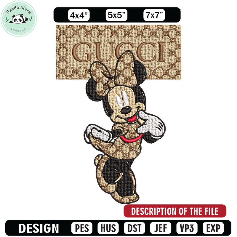 Gucci Minnie Embroidery design, Gucci Minnie Embroidery, Disney design, Embroidery File, cartoon shirt, Digital download.jpg