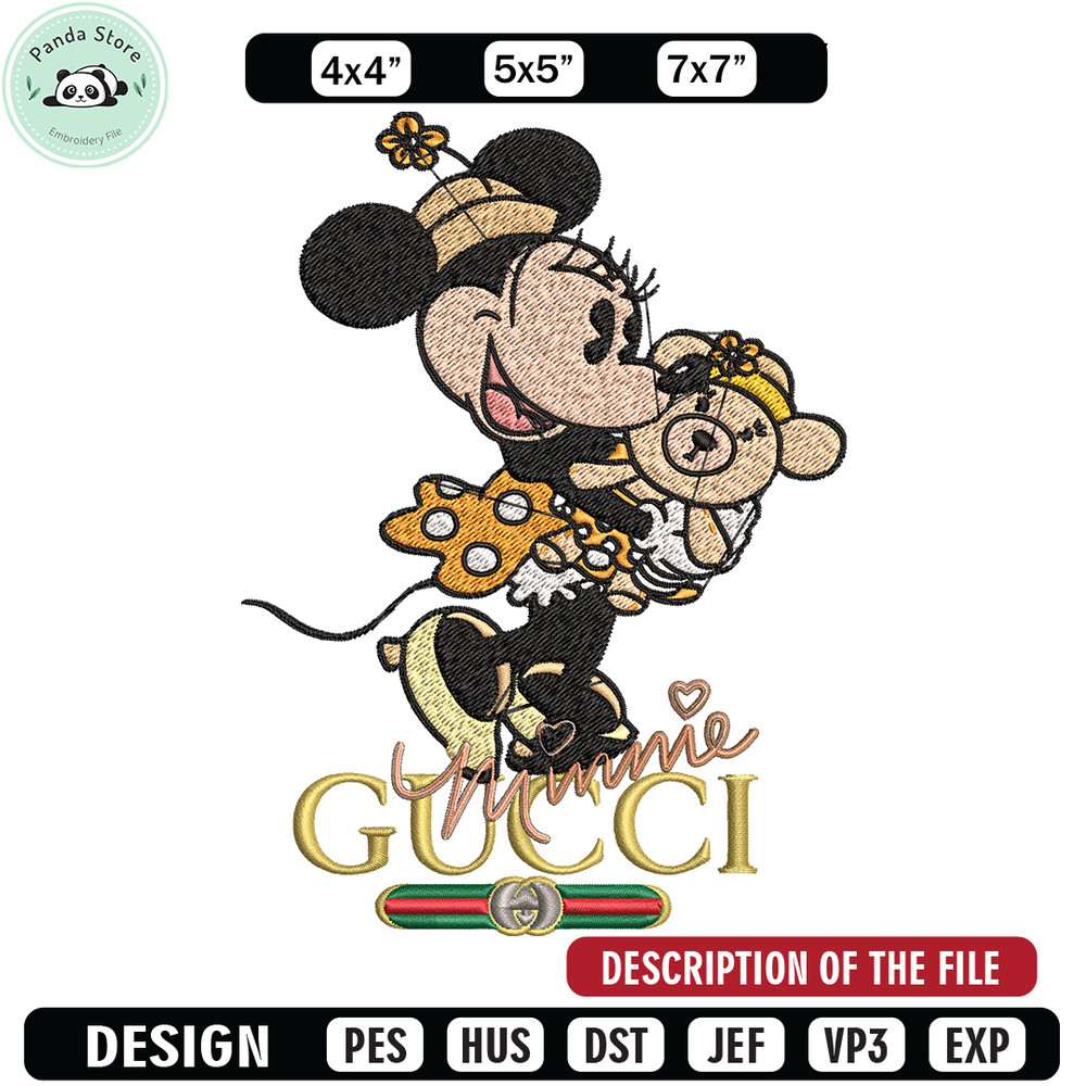 Gucci Minnie mouse Embroidery design, Gucci Embroidery, Disney design, Embroidery File, cartoon shirt, Digital download.jpg