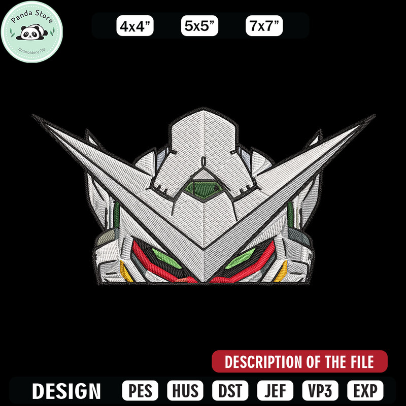 Gundam Peeker Embroidery Design, Gundam Embroidery, Embroidery File, Anime Embroidery, Anime shirt, Digital download 1.jpg
