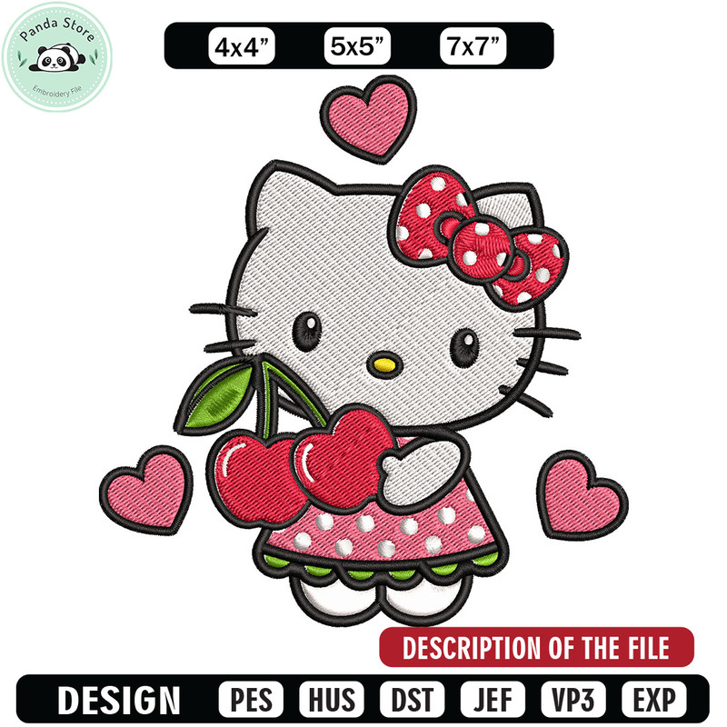 Hello kitty Embroidery Design, Haello kitty cartoon Embroidery, Embroidery File, Cartoon shirt, Digital download.jpg