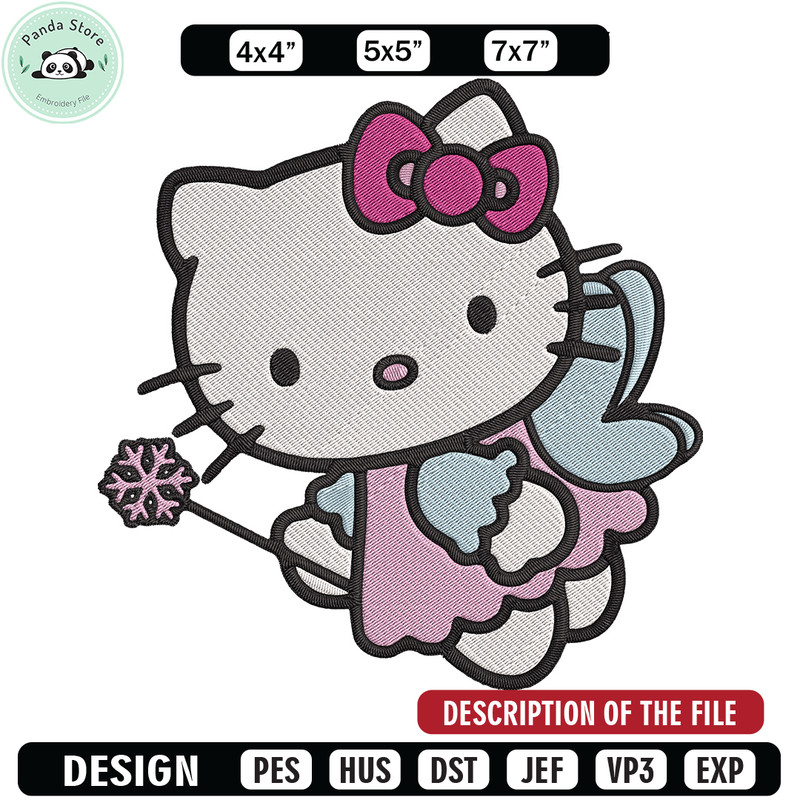 Hello kitty fairy Embroidery Design, Hello kitty Embroidery, Embroidery File, Anime Embroidery, Digital download.jpg