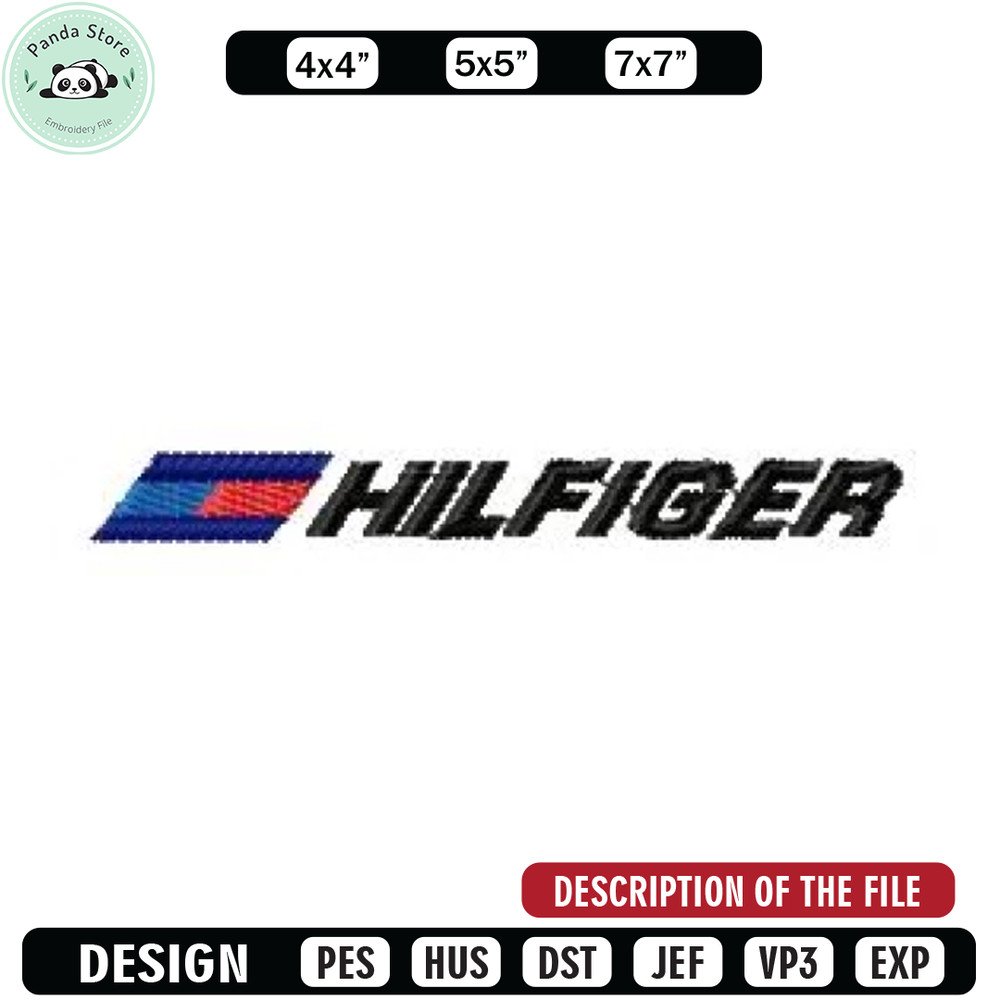 Hillfiger logo embroidery design, Embroidery design, Sale design, Embroidered shirt, Logo Embroidered, digital download.jpg